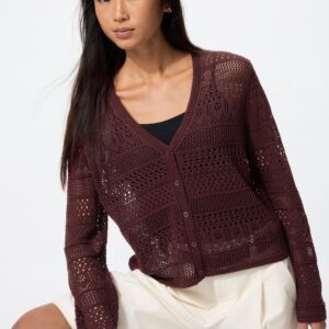 crochet v neck cardigan