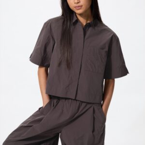 nylon boxy shirt | half sleeve