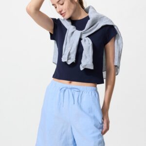 linen blend easy shorts