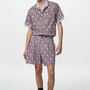 pleated shorts | 6" | flower