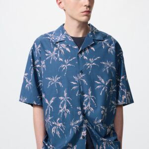 open collar shirt | short sleeve | printed