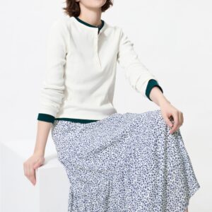 tiered maxi skirt | printed