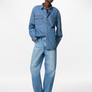 straight jeans | distressed