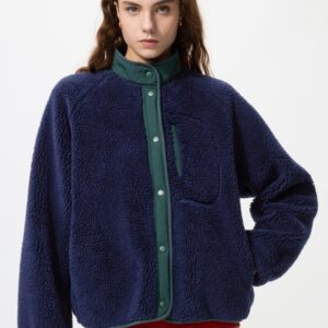 pile lined fleece combination jacket