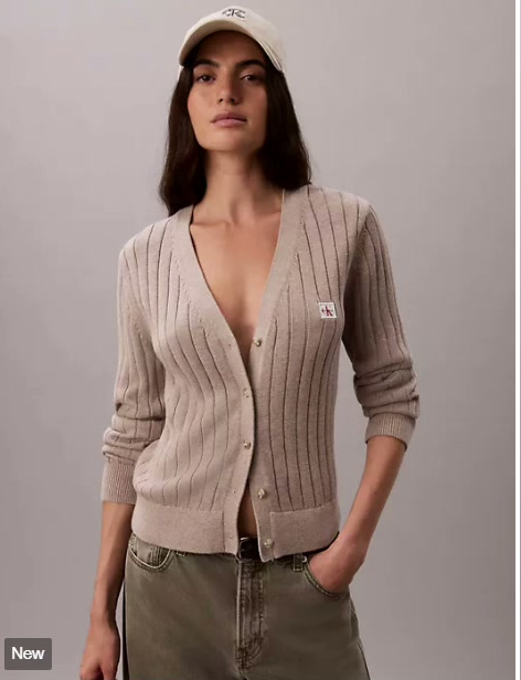 woven monologo cardigan