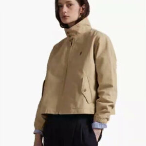 polo ralph lauren — women's canvas stand collar jacket