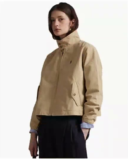 polo ralph lauren — women's canvas stand collar jacket polo ralph lauren — women's canvas stand collar jacket