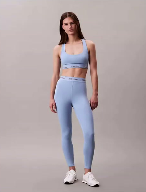 modern sport high rise logo waistband 7/8 leggings