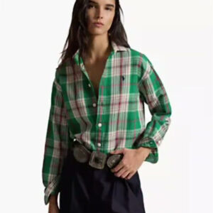 polo ralph lauren — women's cotton twill woven collared shirt