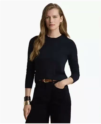 lauren ralph lauren — women's long sleeve crewneck sweatr lauren ralph lauren — women's long sleeve crewneck sweatr
