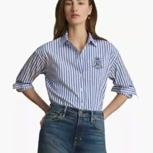 lauren ralph lauren — women's striped long sleeve shirt
