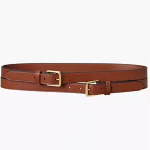 double buckle stacked wide belt