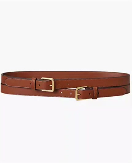 double buckle stacked wide belt double buckle stacked wide belt