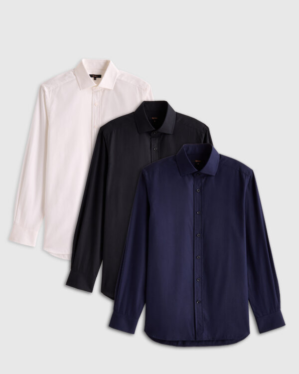 organic cotton cashmere dress shirt 3 pack bundle