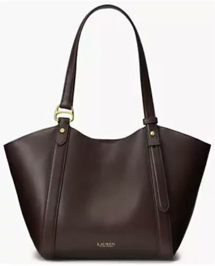 lauren ralph lauren — tasha small leather tote handbag lauren ralph lauren — tasha small leather tote handbag