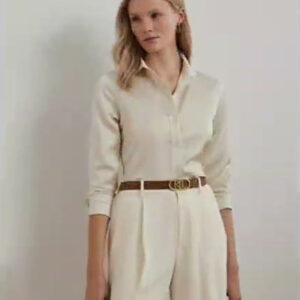 lauren ralph lauren — women's satin charmeuse shirt
