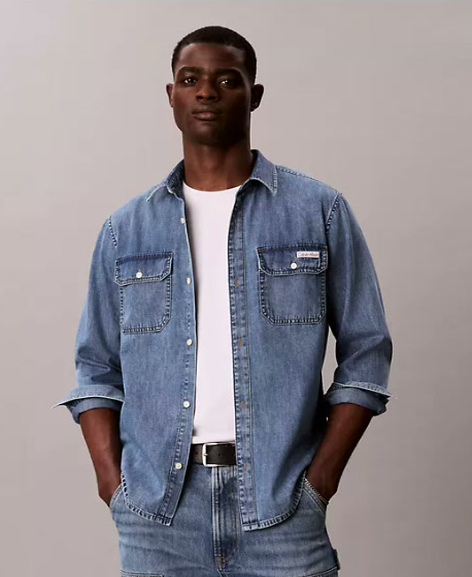 utility denim workshirt