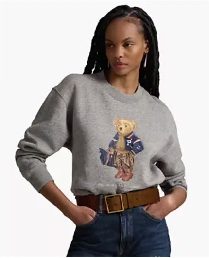 polo ralph lauren — women's polo bear crewneck sweatshirt polo ralph lauren — women's polo bear crewneck sweatshirt