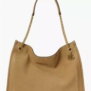 lauren ralph lauren — suede large bradley shopper tote bag