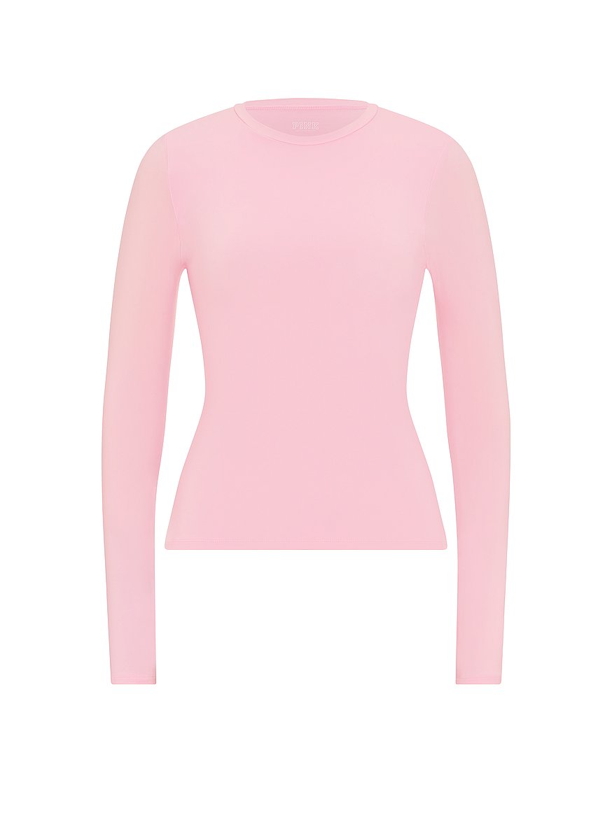 pink base stretch™ long sleeve tee pink base stretch™ long sleeve tee