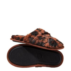 faux fur closed toe slippers
