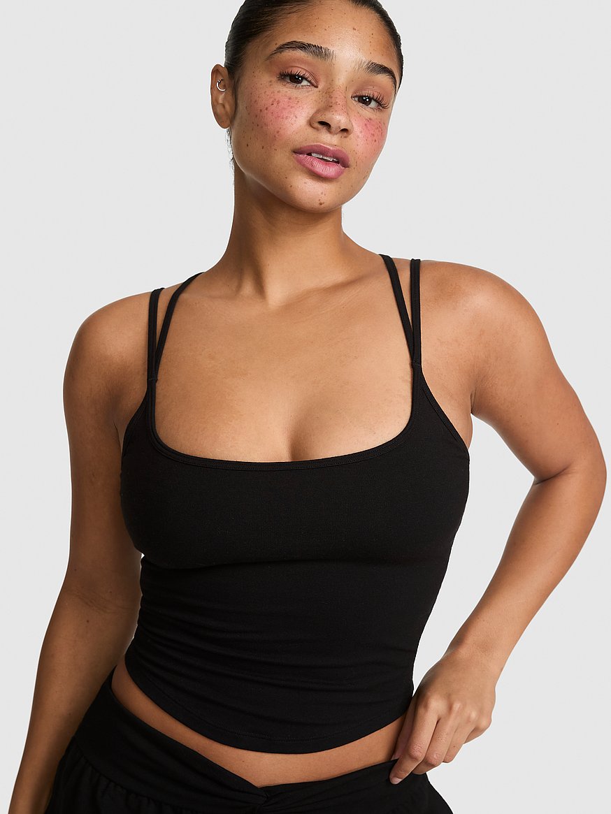 all day cotton™ strappy tank top all day cotton™ strappy tank top