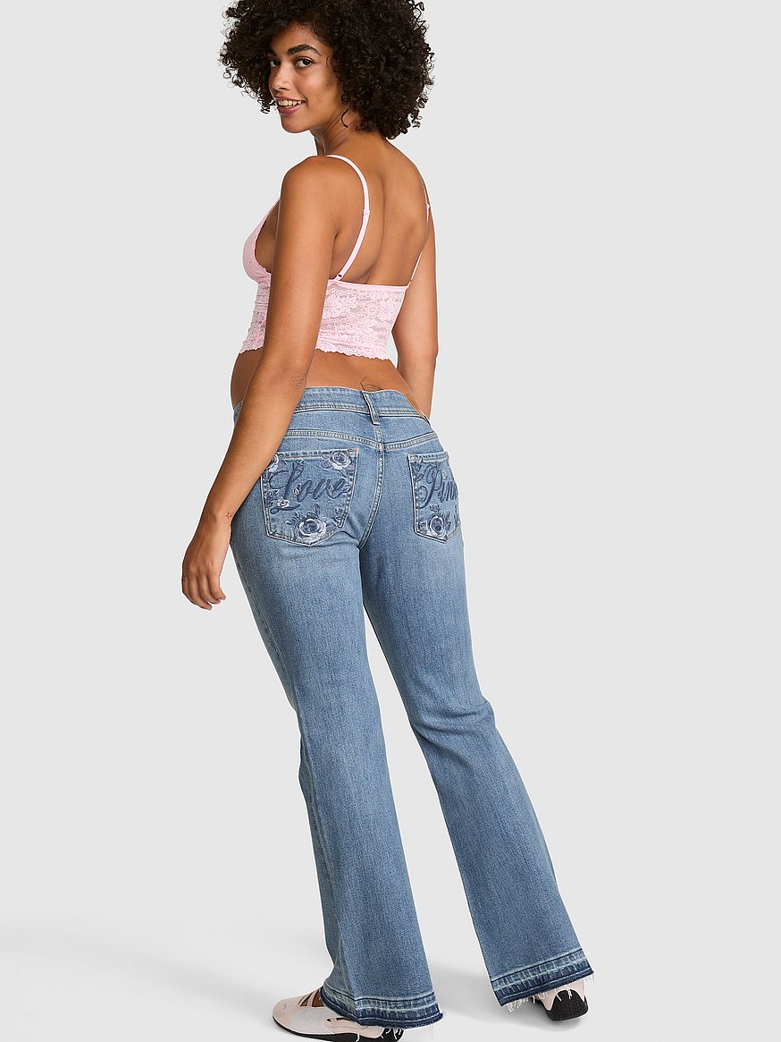 denim by pink low rise bootcut jeans denim by pink low rise bootcut jeans