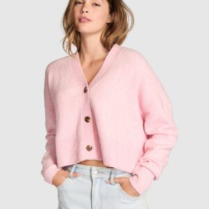 comfy girl cropped v neck cardigan
