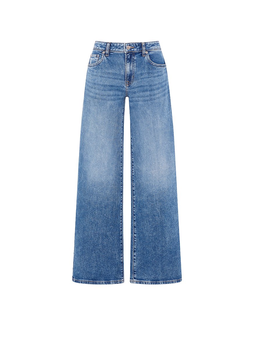 denim by pink mid rise baggy wide leg jeans denim by pink mid rise baggy wide leg jeans