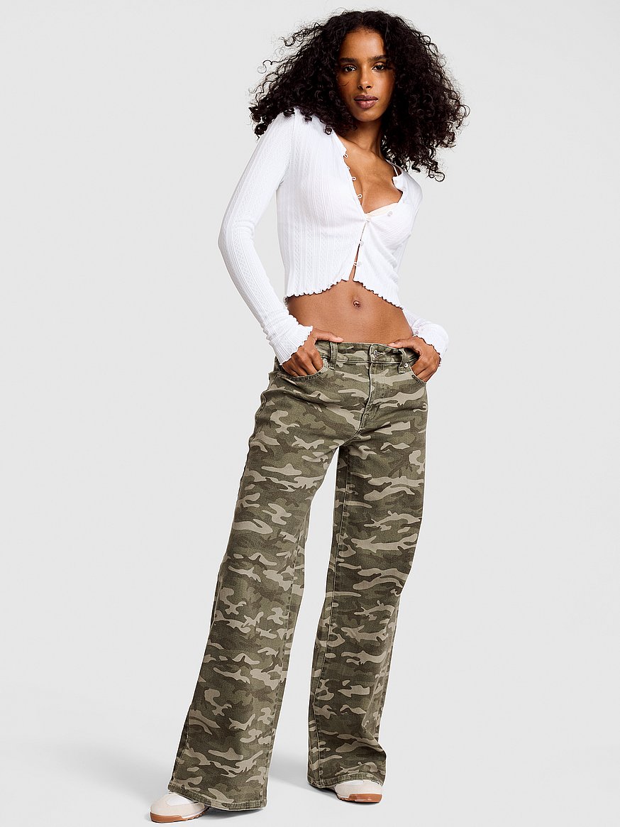 denim by pink mid rise baggy wide leg jeans denim by pink mid rise baggy wide leg jeans