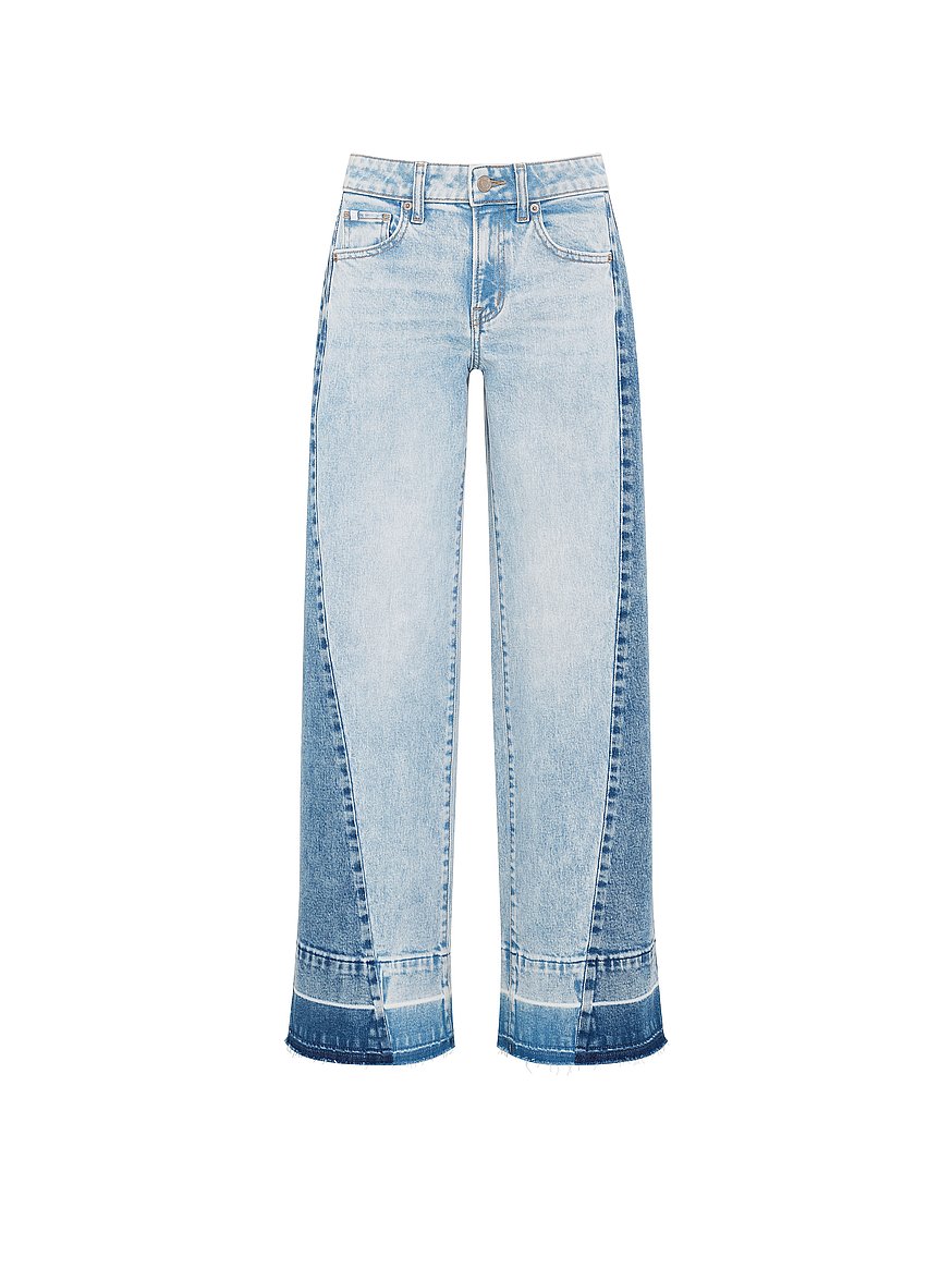 denim by pink mid rise baggy wide leg jeans denim by pink mid rise baggy wide leg jeans
