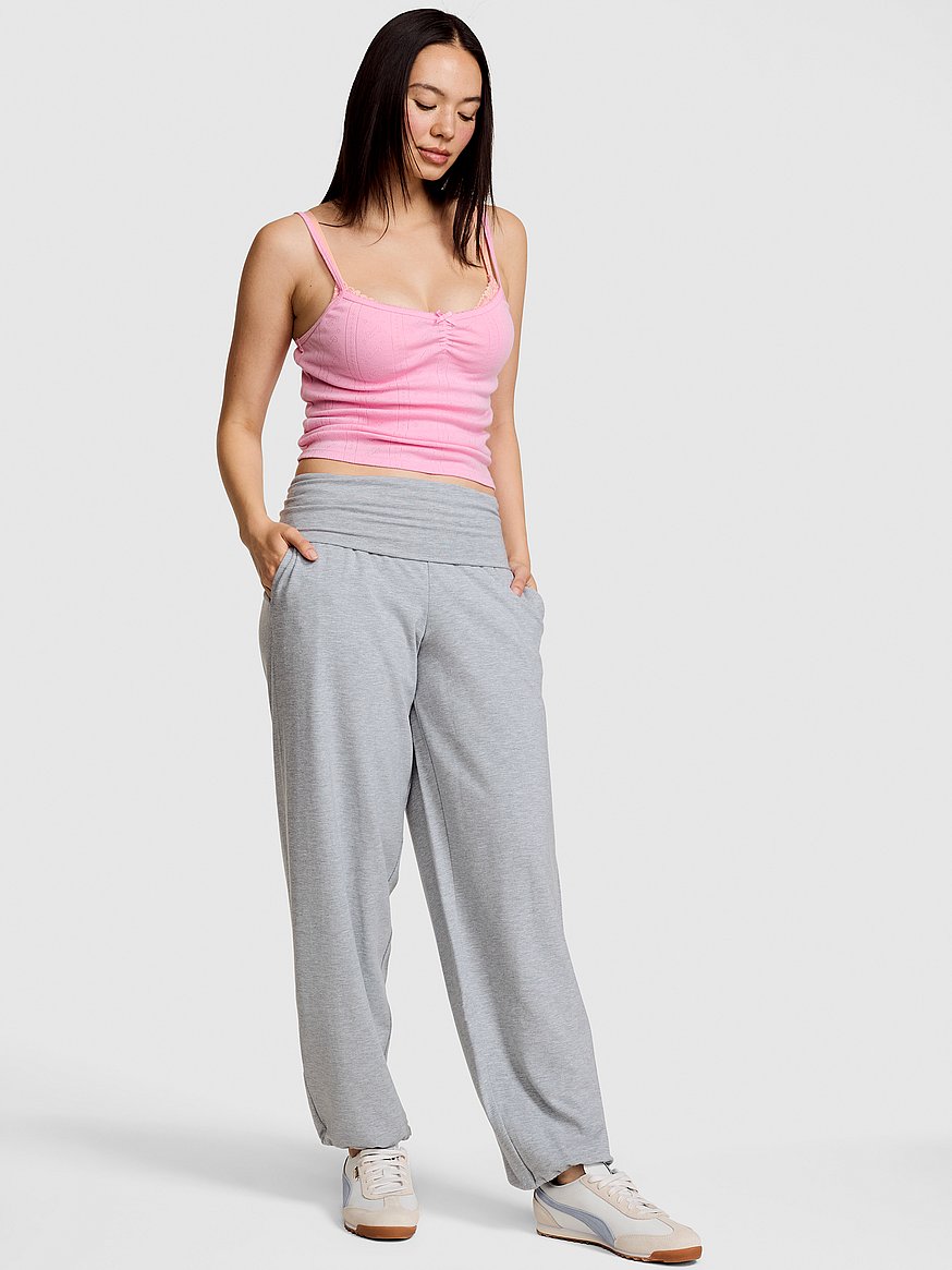 all day cotton™ foldover jogger pants all day cotton™ foldover jogger pants