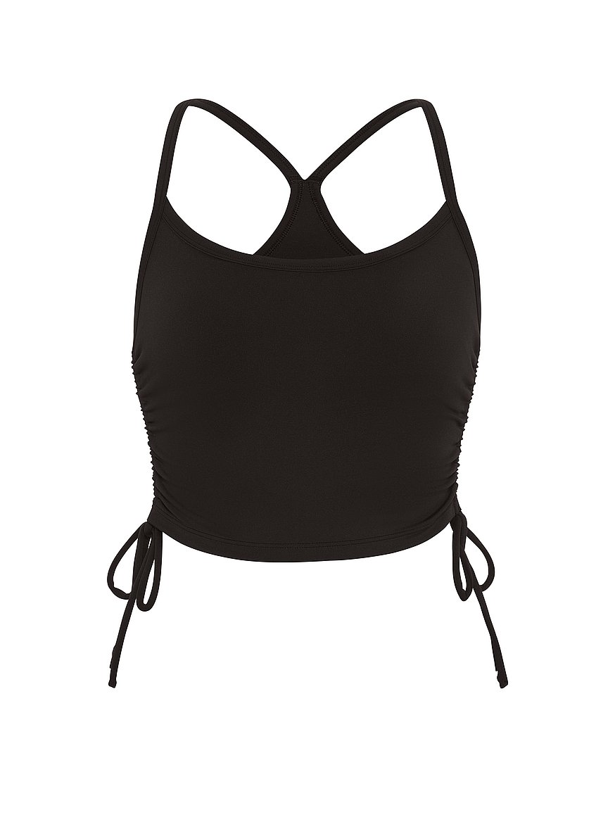 pink relay™ side ruched cropped bra tank pink relay™ side ruched cropped bra tank