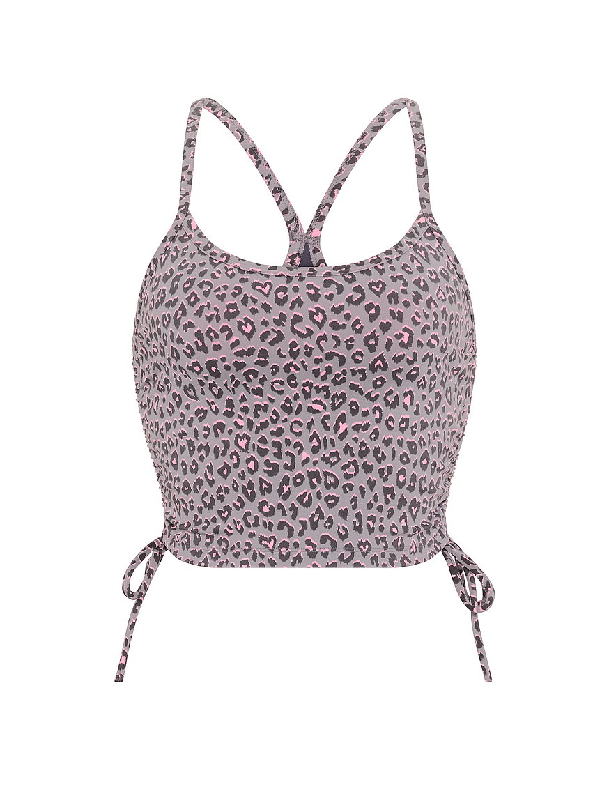pink relay™ side ruched cropped bra tank pink relay™ side ruched cropped bra tank