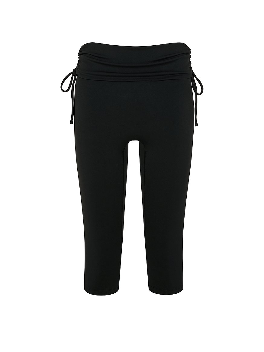 pink relay™ side ruched foldover capri legging pink relay™ side ruched foldover capri legging