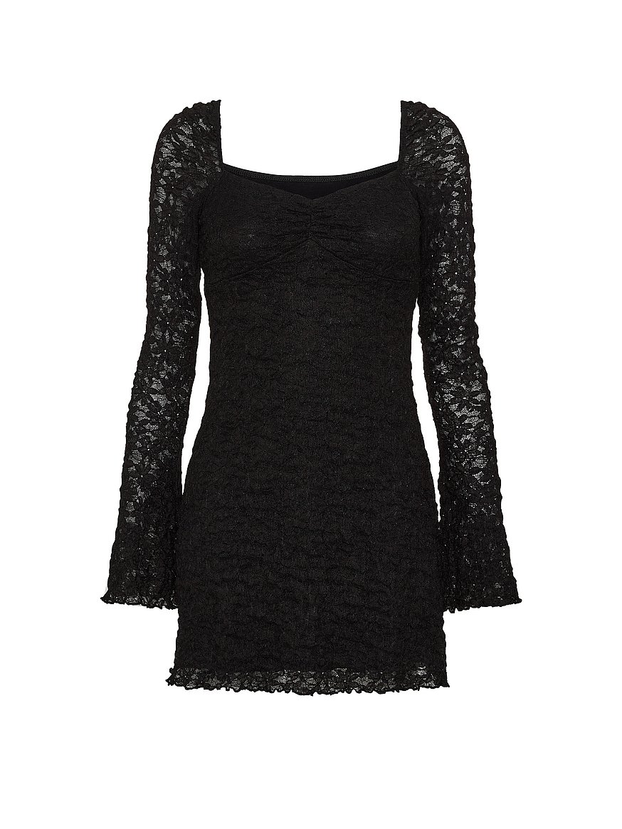 lace square neck long sleeve mini dress lace square neck long sleeve mini dress