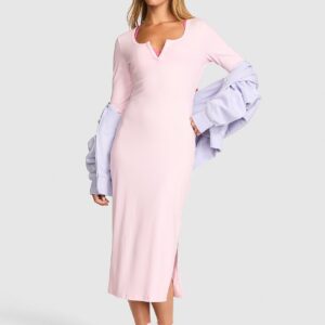 Витрина all day soft rib long sleeve midi dress