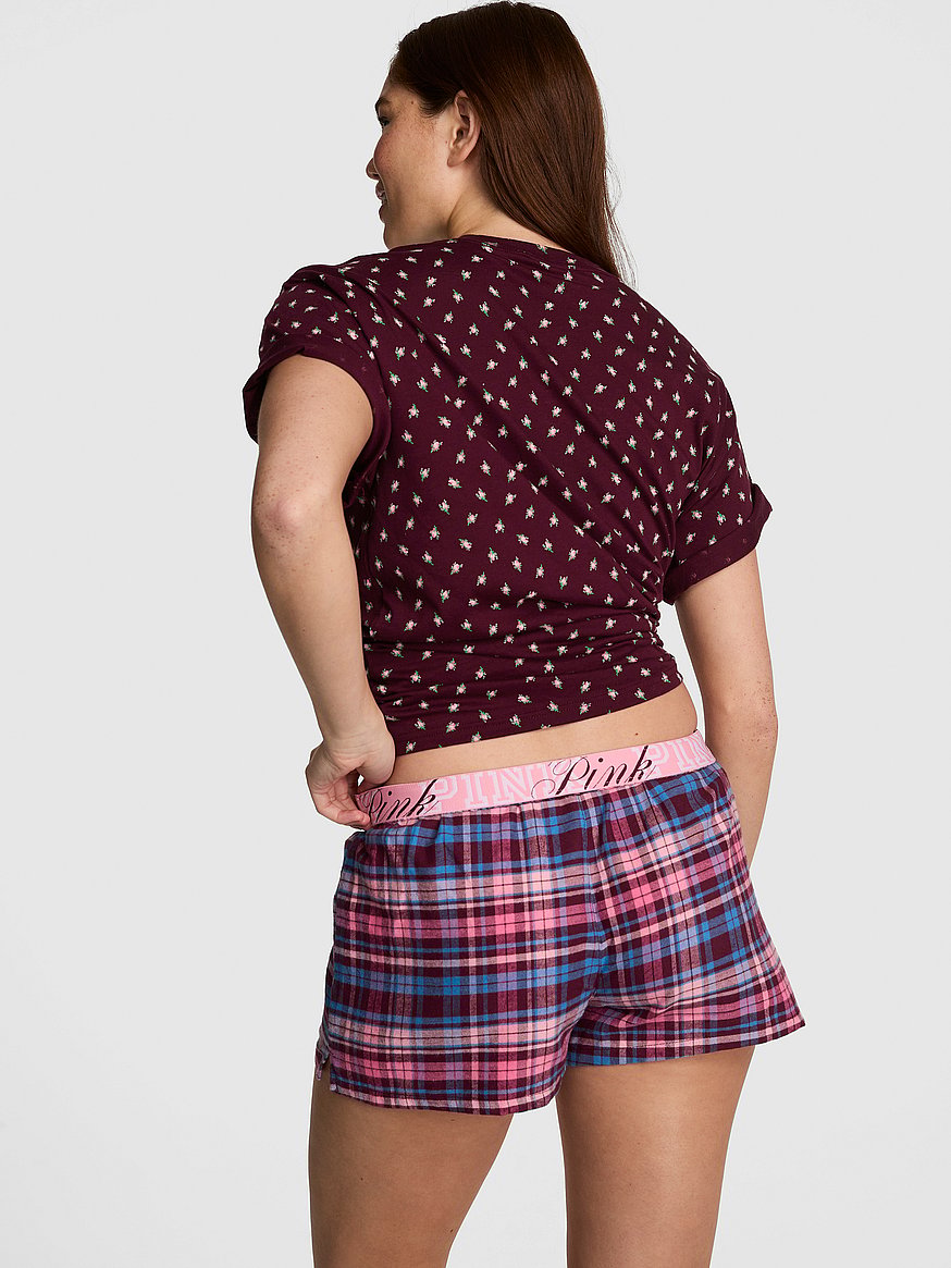 100% cotton favorite flannel boxy pajama shorts 100% cotton favorite flannel boxy pajama shorts