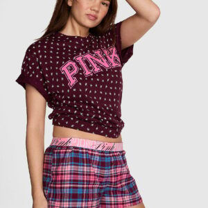 100% cotton favorite flannel boxy pajama shorts
