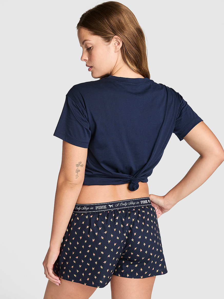 cotton boxy pajama shorts cotton boxy pajama shorts