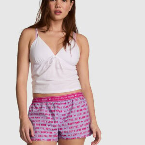 cotton boxy pajama shorts