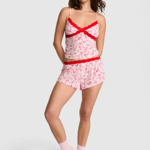 Витрина 24/7 lounge modal lace trim micro shorts