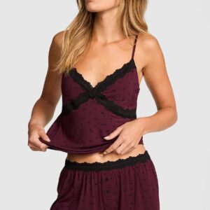 24/7 lounge modal lace trim cami