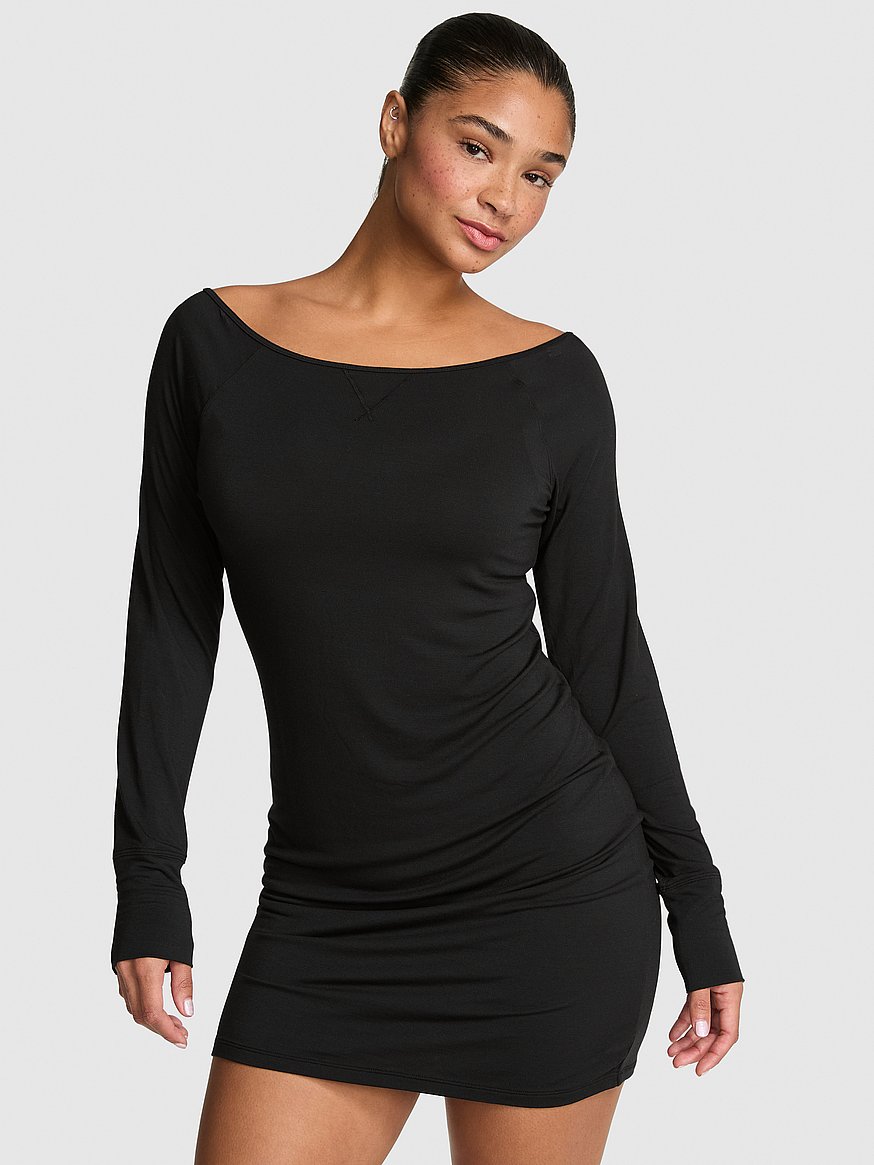 24/7 lounge modal off the shoulder dress 24/7 lounge modal off the shoulder dress