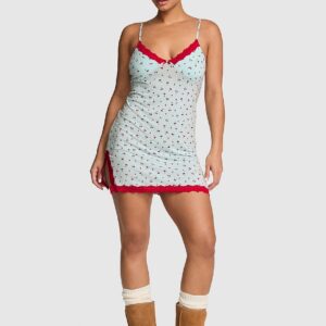 grwpink™ modal lace trim slip dress