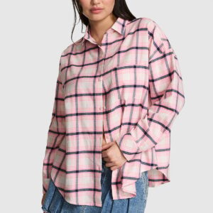 100% cotton favorite flannel button down sleepshirt