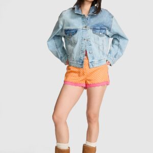 denim by pink boyfriend trucker jacket