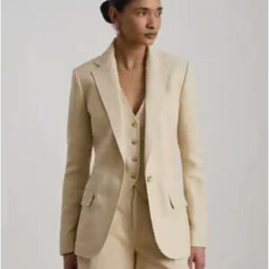women's notch lapel collar tweed blazer