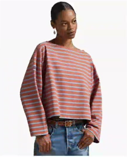 polo ralph lauren — women's striped long sleeve boat neck t shirt polo ralph lauren — women's striped long sleeve boat neck t shirt