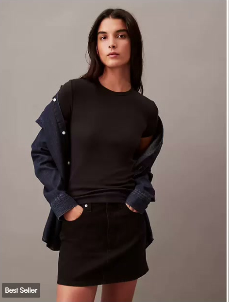cotton contour rib t shirt